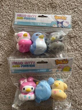 Hello Kitty and Friends Pink, Blue & Gray Duckz 3-Pack Bath Toys